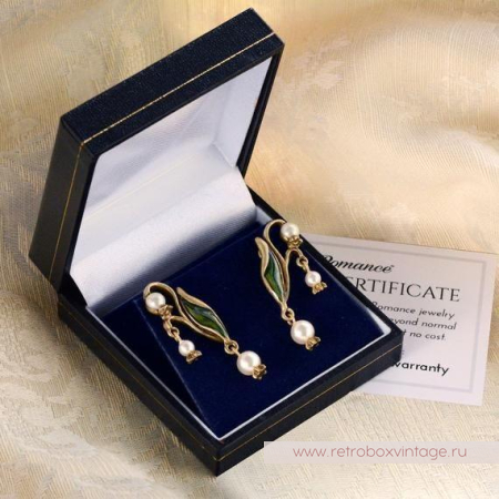 SWEET ROMANCE Серьги-гвоздики «Жемчужные ландыши» (архив)