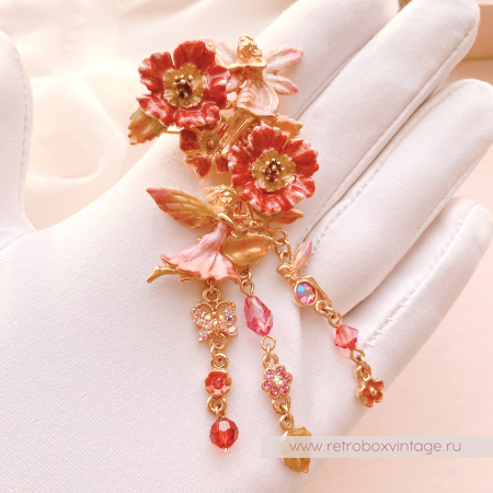 KIRKS FOLLY Брошь "Феи маков"