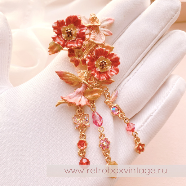 KIRKS FOLLY Брошь "Феи маков"