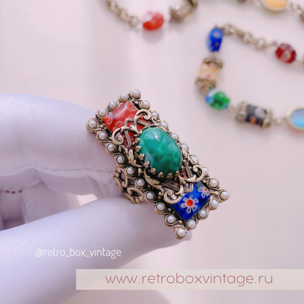 SWEET ROMANCE Кольцо «Цветущий луг: красные»