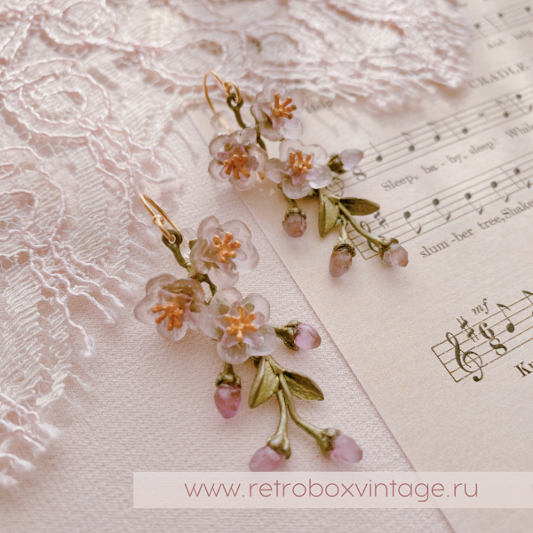 MICHAEL MICHAUD Серьги «Нежная весна: цветение персика»