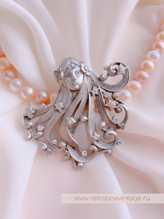 JJ / JONETTE JEWELRY Брошь «Принцесса звезд: серебро»
