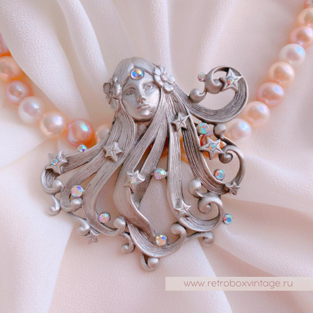 JJ / JONETTE JEWELRY Брошь «Принцесса звезд: серебро»