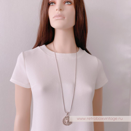 ANNE KLEIN Кулон на цепочке «Светская львица: серебро»