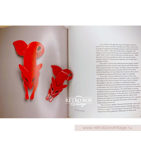 LEA STEIN Брошь «Красная лиса с люрексом»