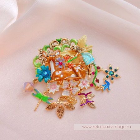 KIRKS FOLLY Брошь-кулон «Лесная фея и олененок» KIRKS FOLLY Брошь-кулон «Лесная фея и олененок»