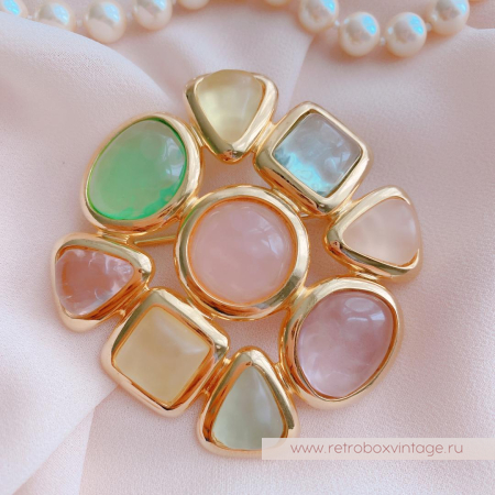 JOAN RIVERS Комплект «Шанель-пастель» (брошь и серьги)