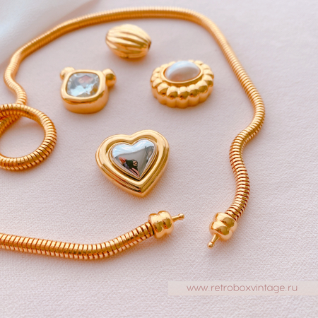 JOAN RIVERS Ожерелье-трансформер "Мон плезир" четыре кулона (сердце, кристалл, жемчуг, бусина)