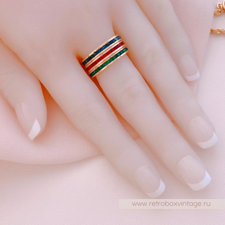 JOAN RIVERS Трио колец «Кристальные дорожки этернити»