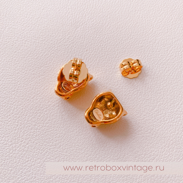 UVELINA Серьги "Золотые пантеры: черные кристаллы"