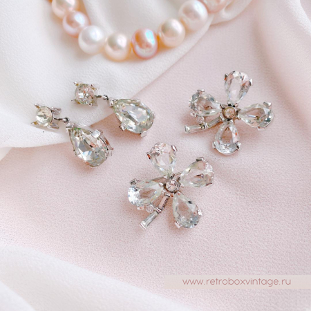 TRIFARI Парные броши и клипсы «Сказочный клевер» (1948 год)