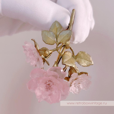 MICHAEL MICHAUD Брошь «Цветущая роза»