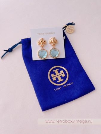TORY BURCH Серьги «Голубой лед»