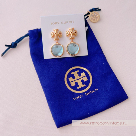 TORY BURCH Серьги «Голубой лед»