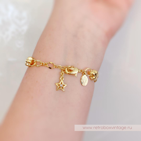 KIRKS FOLLY Браслет «Лунный свет: светлая в золоте на кожаном ремешке»