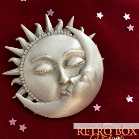 JJ / JONET JEWELRY Брошь "Поцелуй луны и солнца: серебро"