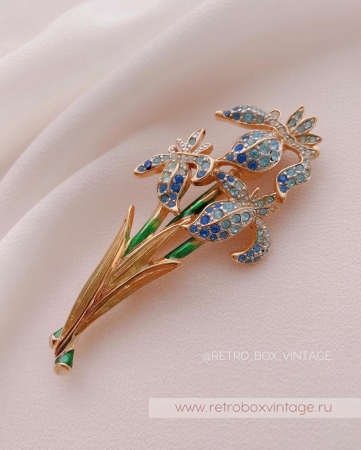 SWAROVSKI Брошь «Букет нежных ирисов»