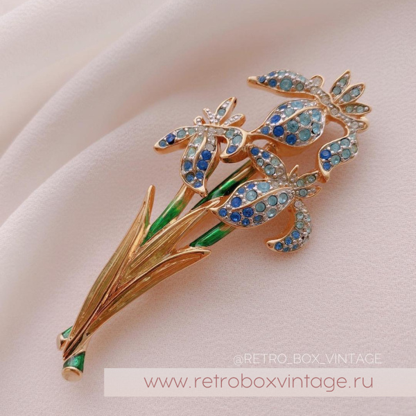 SWAROVSKI Брошь «Букет нежных ирисов»