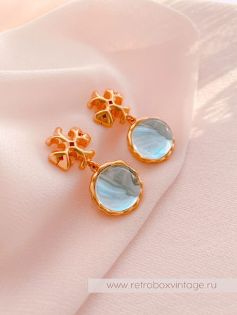 TORY BURCH Серьги «Голубой лед»