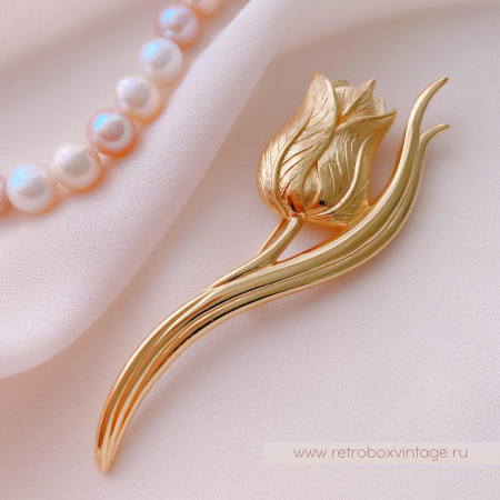MONET Брошь «Золотой тюльпан»