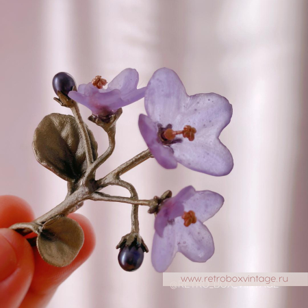 MICHAEL MICHAUD Брошь «Нежные фиалки» коллекция African violet