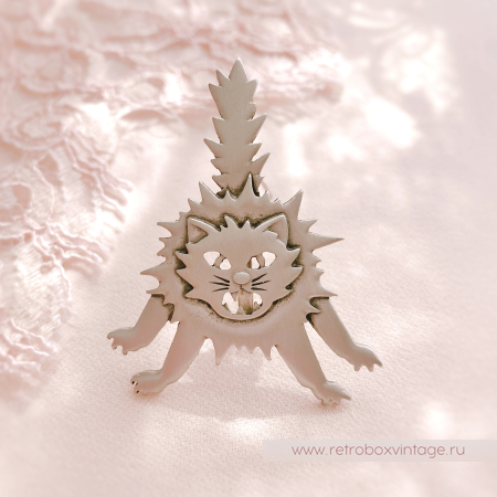 JJ / JONET JEWELRY Брошь «Шипящая кошка»