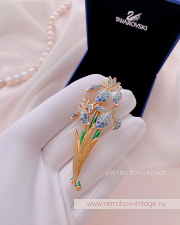 SWAROVSKI Брошь «Букет нежных ирисов»