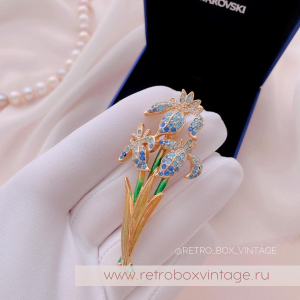 SWAROVSKI Брошь «Букет нежных ирисов»