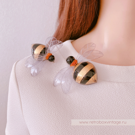 CILEA PARIS Брошь "Золотой шмель: большой» /  Коллекция "Пчелы"