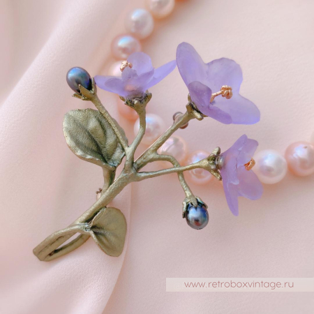 MICHAEL MICHAUD Брошь «Нежные фиалки» коллекция African violet