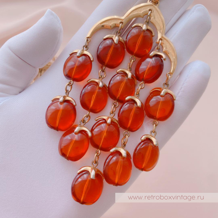 TRIFARI Комплект «Водопад: чайный в золоте»