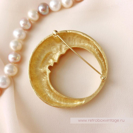 ANNE KLEIN Брошь «Полумесяц»