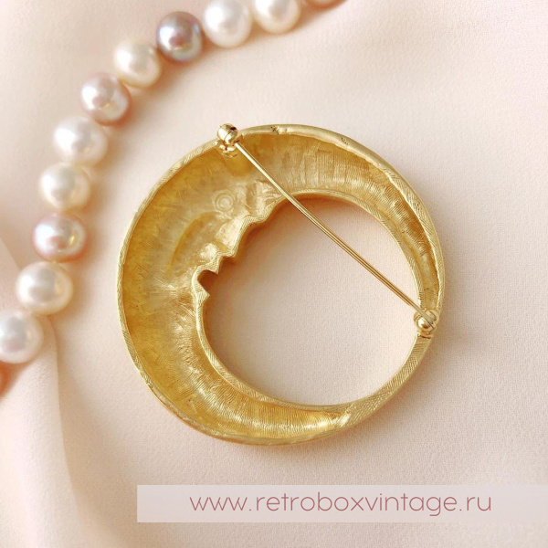 ANNE KLEIN Брошь «Полумесяц»