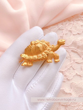 JJ / JONET JEWELRY Брошь "Золотая черепаха"