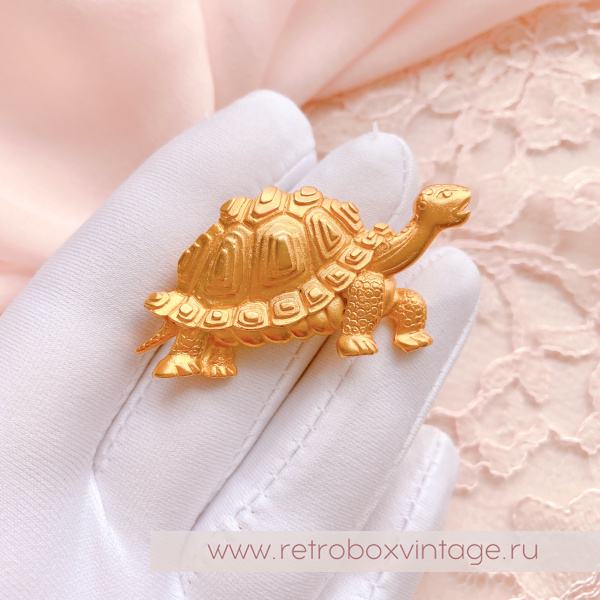 JJ / JONET JEWELRY Брошь "Золотая черепаха"