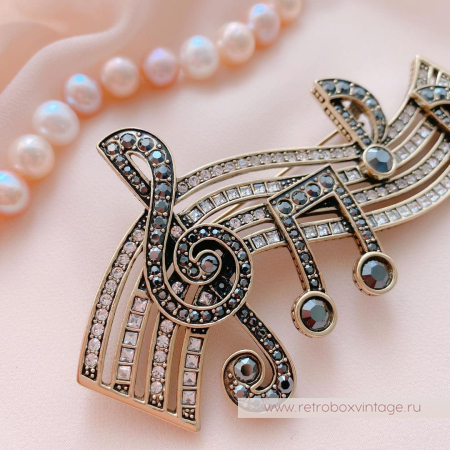 HEIDI DAUS Брошь «Музыка души: ноты»