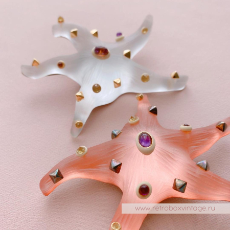 ALEXIS BITTAR Брошь «Морская звезда: белая»