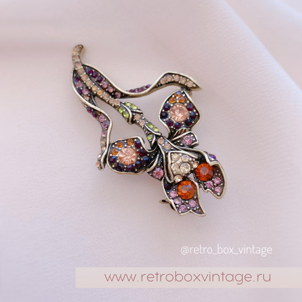 HEIDI DAUS Брошь «Кристальный ирис»