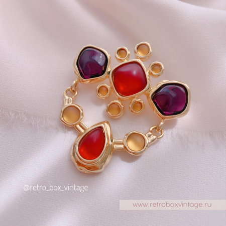 MONET / YVES SAINT LAURENT Брошь «Мармель-шатлен»