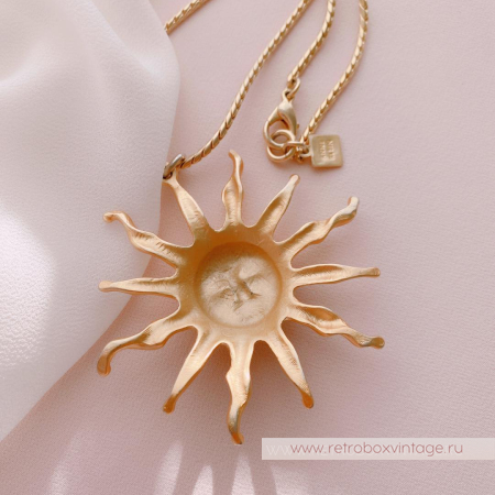 ANNE KLEIN Кулон на цепочке «Золотое солнце»