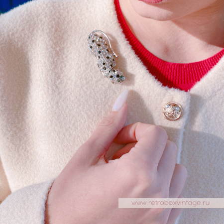 KENNETH J LANE for AVON Брошь «Кристальный леопард с зелеными глазами»