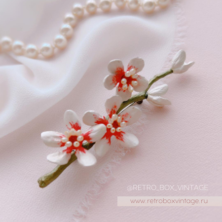 MICHAEL MICHAUD Брошь «Цветущий миндаль Ван Гога»