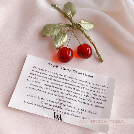 MICHAEL MICHAUD Брошь «Вишня морелло» музейная коллекция