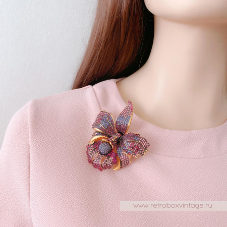 JOAN RIVERS Брошь «Пурпурная орхидея»