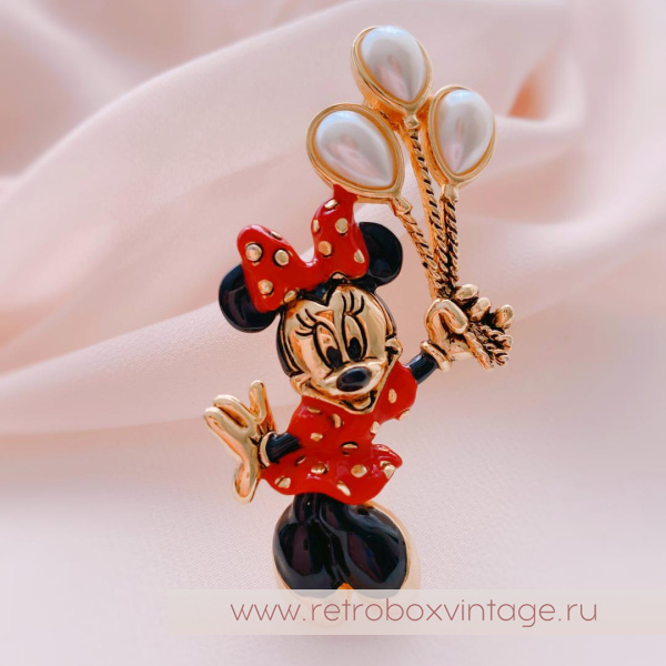 NAPIER / DISNEY Брошь «Минни Маус с шарами»