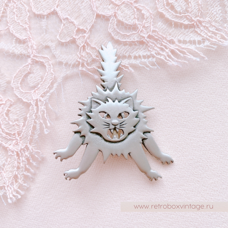 JJ / JONET JEWELRY Брошь «Шипящая кошка»