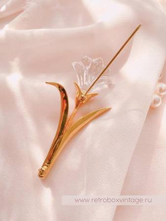 SWAROVSKI Брошь "Хрустальная лилия" Коллекция Crystal Memories