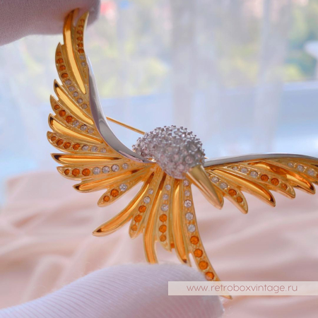 JOAN RIVERS Брошь «Золотая птица счастья» JOAN RIVERS Брошь «Золотая птица счастья»