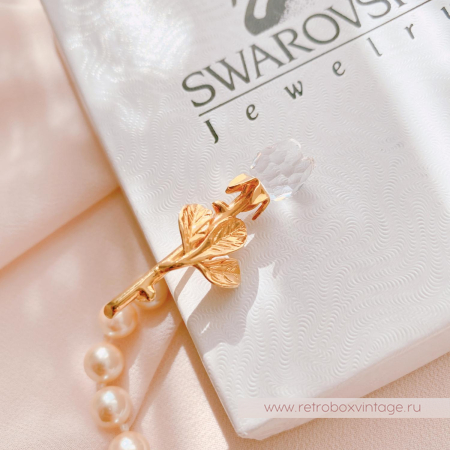 SWAROVSKI Брошь "Хрустальная роза малая" Коллекция Crystal Memories