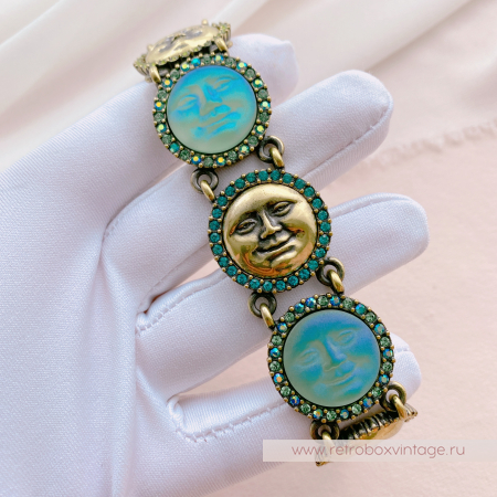 KIRKS FOLLY Браслет "Шесть лун: чередующиеся зеленые и бронзовые"